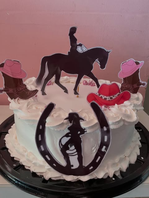 Pastel con tema vaquero, hecho por Pastelería Erica